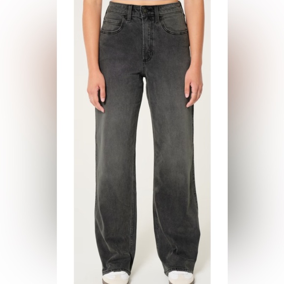 Holster Curvy Ultra High-Rise Washed Black Baggy Jeans 4 27 wide leg - Picture 1 of 5